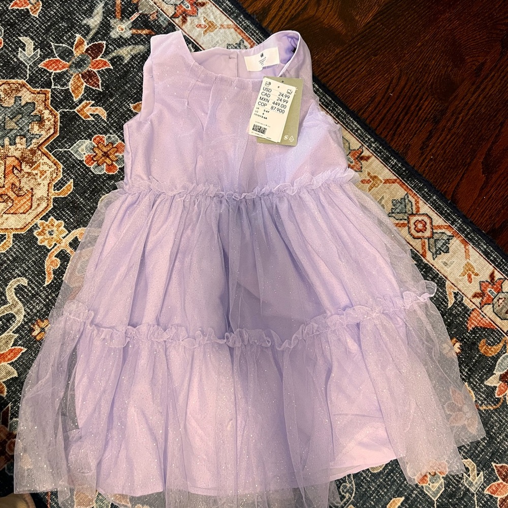 NWT H&M Lavender Sparkle Dress size 6